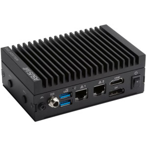 ASUS EBS-P310W Fanless Computer, Intel Atom x7000RE processor, LPDDR5 4800, HDMI, DP++, dual-LAN, multiple USB & COM ports, 9-36V DC